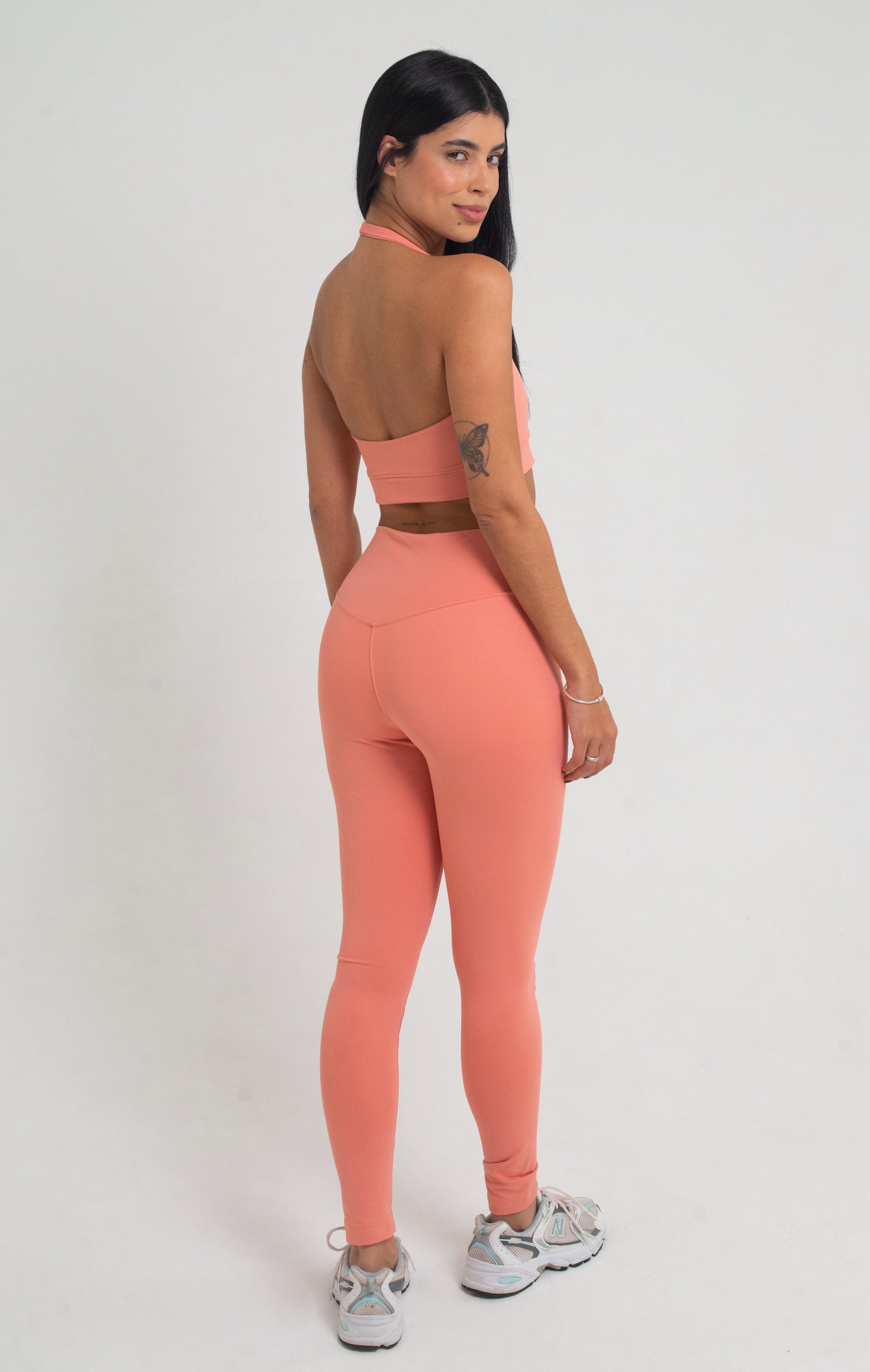 legging com cós transpassado na cor lantana