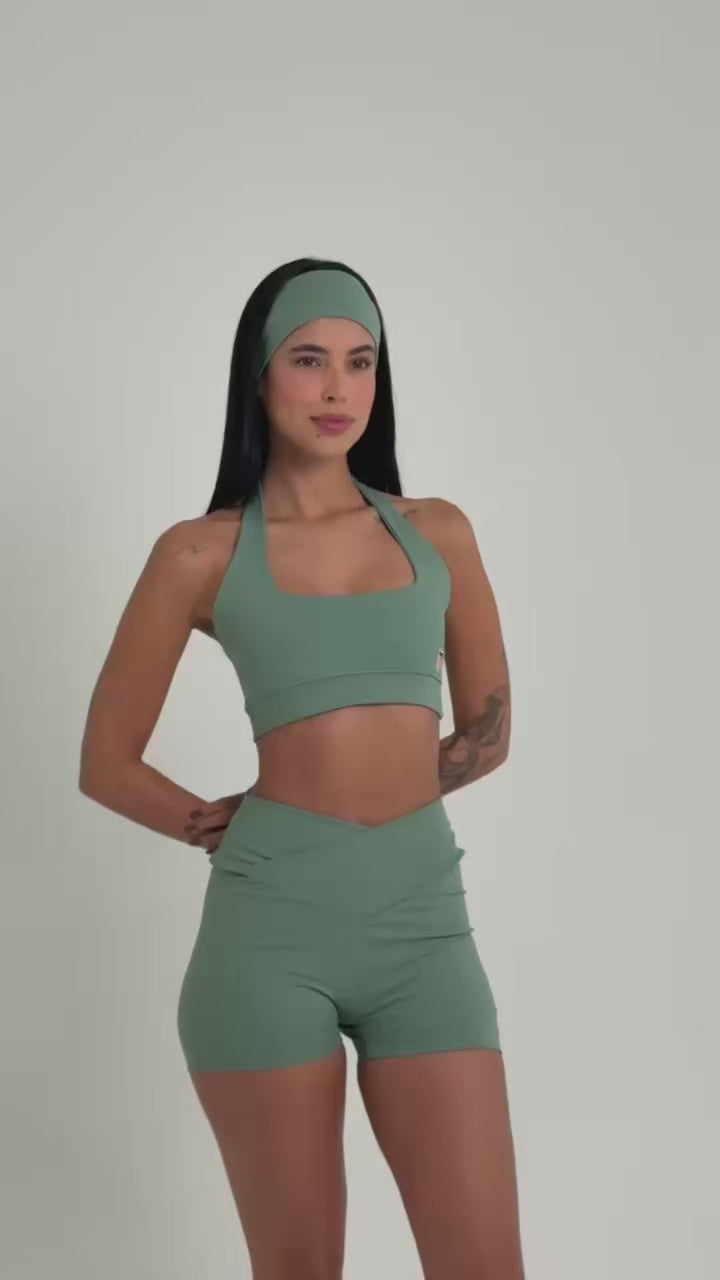 short com cós transpassado na cor matte